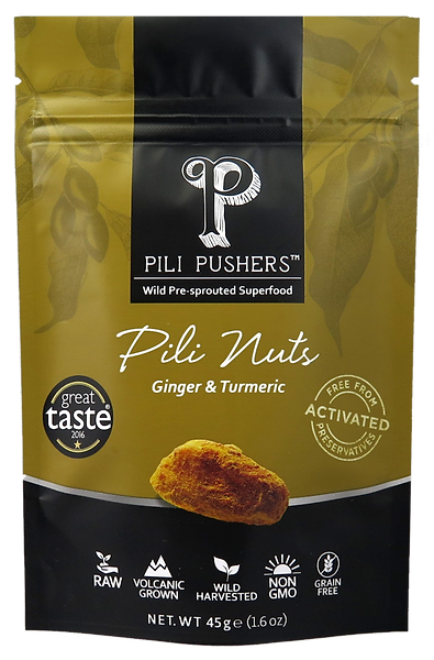 Pili Pushers Ginger and turmeric pili nuts pack